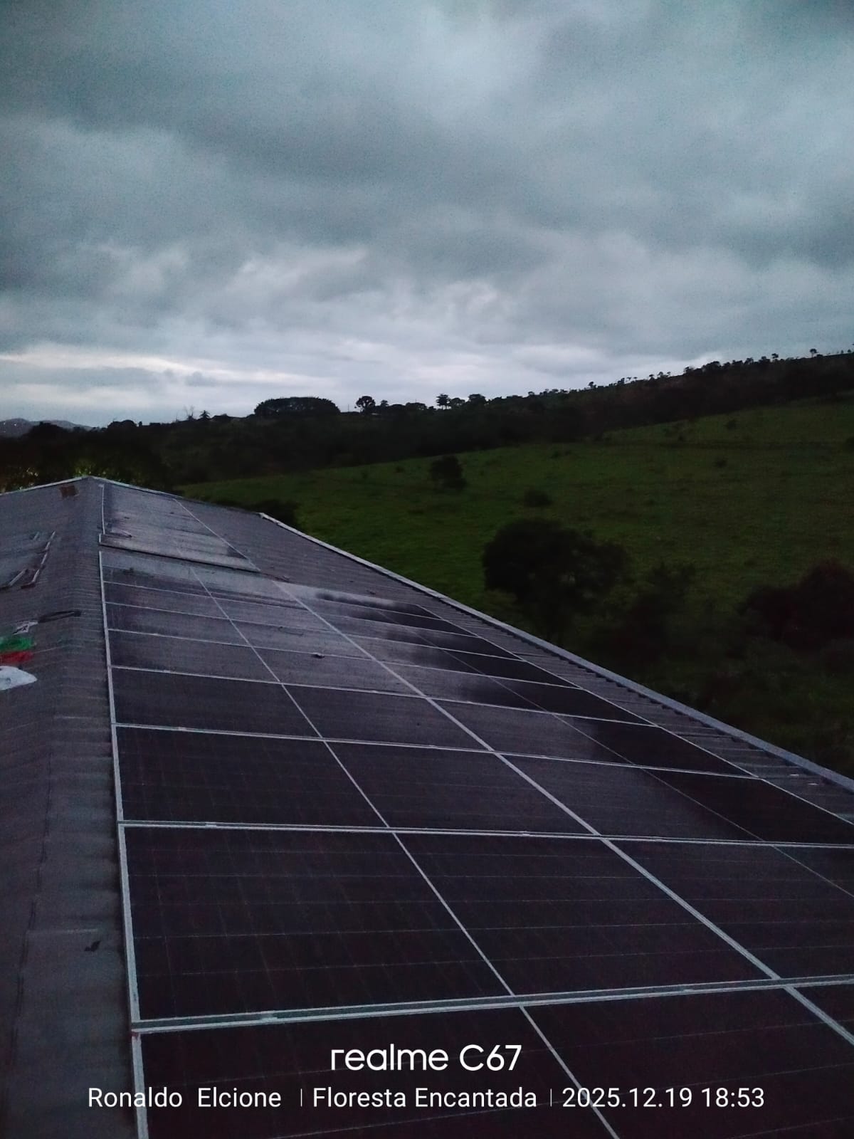 Geração solar em telhado
